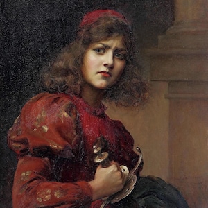 Paul de La Boulaye: Santa Giovanna d'Arco (1909) Stampa artistica da parete giclée incorniciata o avvolta in una galleria, rimasterizzata digitalmente (D6050)