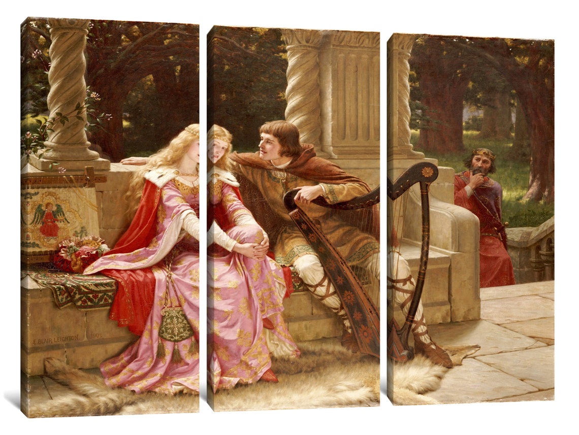 Edmund Leighton Tristan & Isolde the End of the Song Etsy
