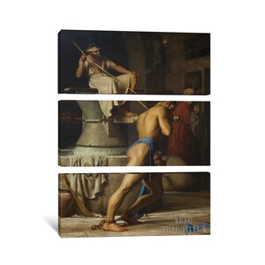 Carl Bloch : Samson and the Philistines 1863 Canvas Gallery Wrapped or ...