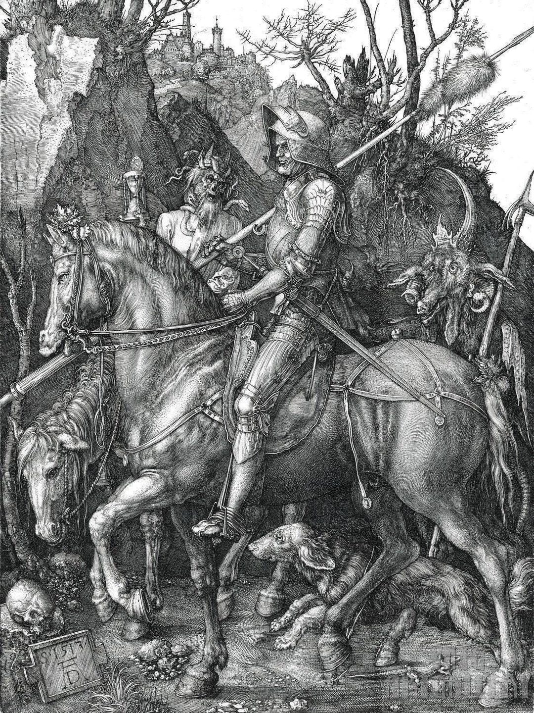 Albrecht Durer : the Knight Death and the Devil (1513) Canvas Gallery ...