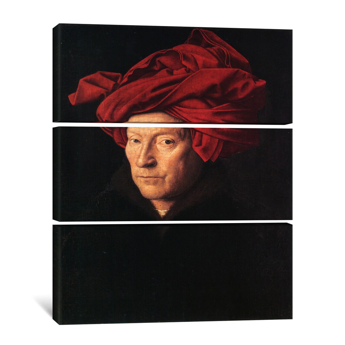 L'homme Au Turban Rouge De Van Eyck Jan van Eyck : Portrait of a Man in a Red Turban 1433 Canvas | Etsy