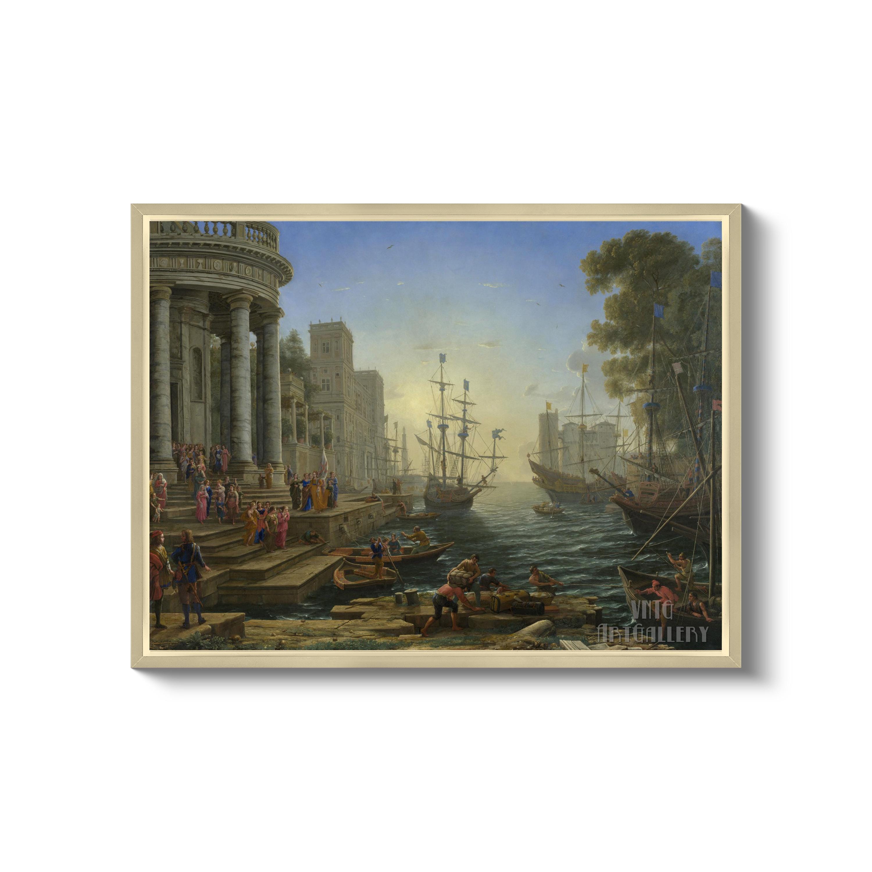 クロード・ロラン：聖ウルスラの乗船のある港（1641年