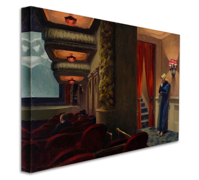 Edward Hopper New York Movie 1939 Canvas Gallery Wrapped Etsy