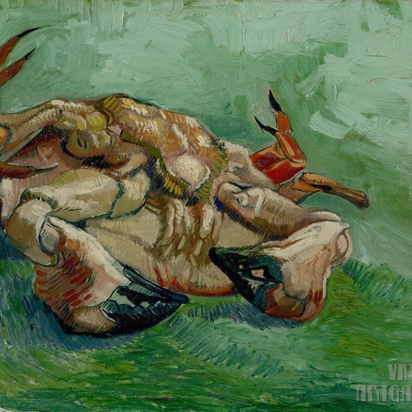 Vincent van Gogh: Un cangrejo de espaldas (1887) Impresión giclée sobre lienzo, enmarcada o envuelta digitalmente (D5060)