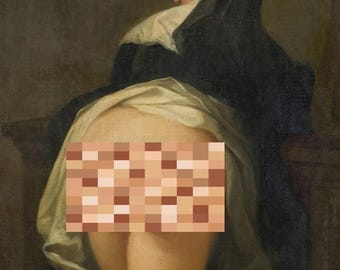 Martin Van Meytens Młodszy: Tylna strona zakonnicy (1731) – wydruk ścienny giclee w oprawie lub na płótnie (D6045)
