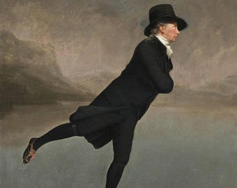 Henry Raeburn : The Skating Minister (1790) Canvas Gallery Wrapped or Framed Giclee Wall Art Print Digitally Remastered (D6050)