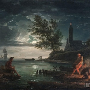 Claude Joseph Vernet : The Four Times of Day - Midday (1757) Canvas Gallery Wrapped or Framed Giclee Wall Art Print (D4060)