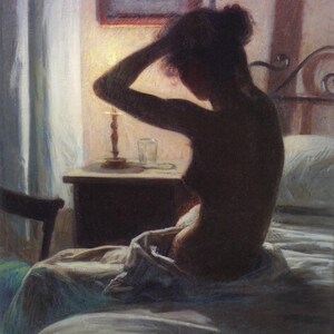 Elin Danielson-Gambogi : To Bed (1897) Canvas Gallery Wrapped or Framed Giclee Wall Art Print Digitally Remastered (D6050)