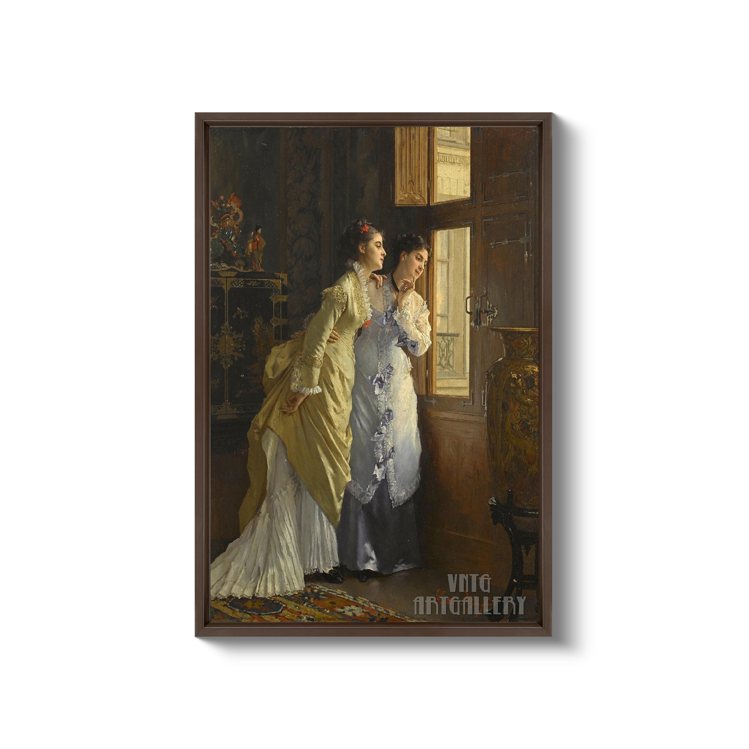 Gustave Leonard De Jonghe : Awaiting the Suitor c1893 Canvas - Etsy