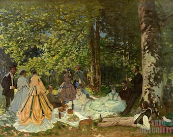 クロード・モネ、Le Déjeuner sur l'herbe (草上の昼食) 1863 美術館