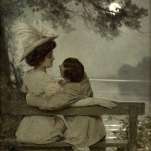 Jan van Beers : The Lovers (1885) Canvas Gallery Wrapped or Framed Giclee Wall Art Print Digitally Remastered (D6050)