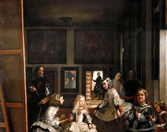 Diego Velázquez: Las Meninas (1656) Canvas Gallery Wrapped or Framed Giclee Wall Art Print Digitally Remastered (D6050)