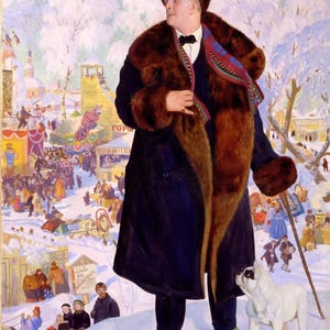 Boris Koestodiev : Portrait of Chaliapin (1922) Canvas Gallery Wrapped or Framed Giclee Wall Art Print Digitally Remastered (D6050)