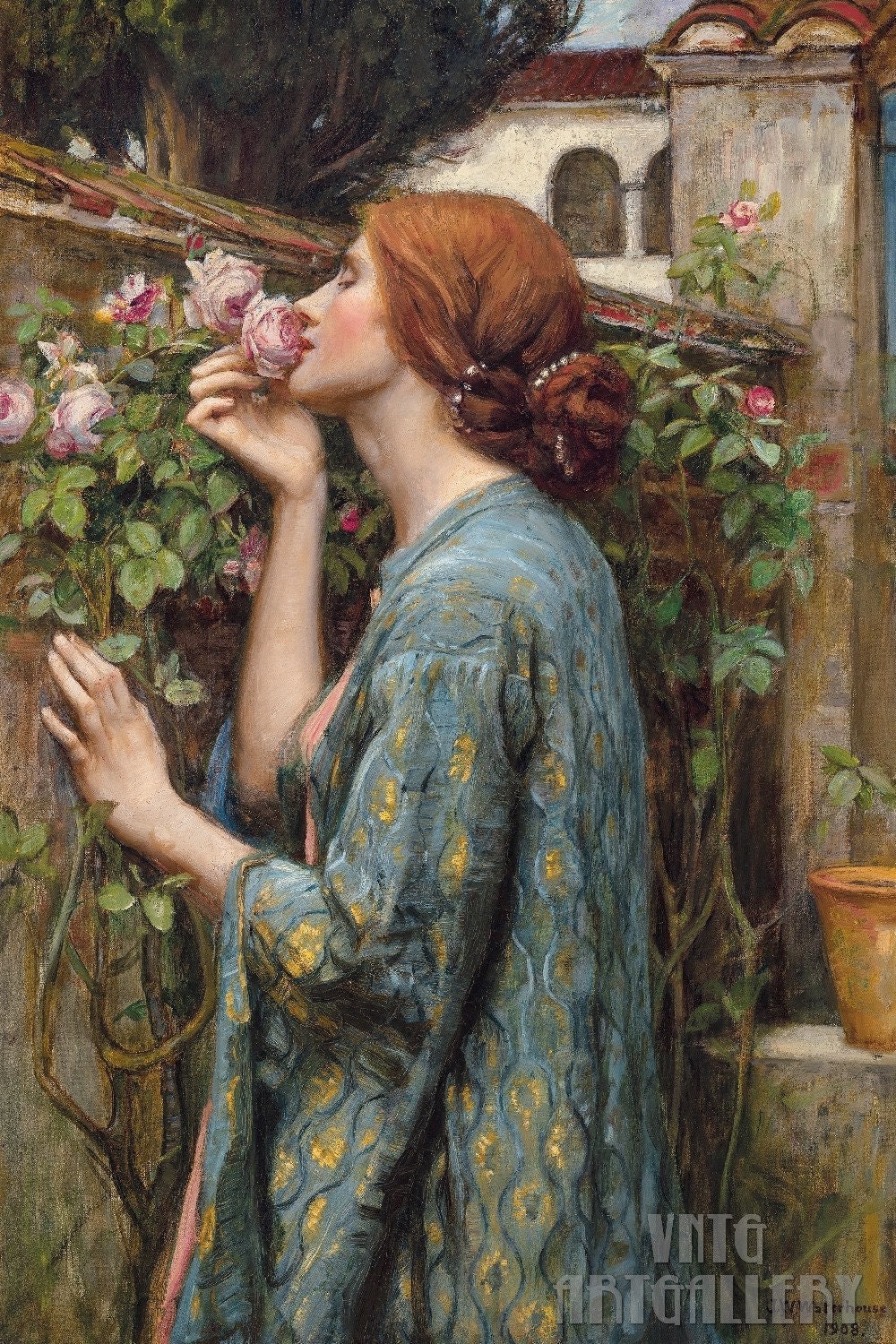 John William Waterhouse : The Soul of the Rose (1908) Canvas Gallery Wrapped Giclee Wall Art Print Digitally Remastered (D6040)