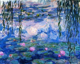 Claude Monet : Water Lilies Nympheas (1919) Canvas Gallery Wrapped or Framed Giclee Wall Art Print Digitally Remastered (D5060)