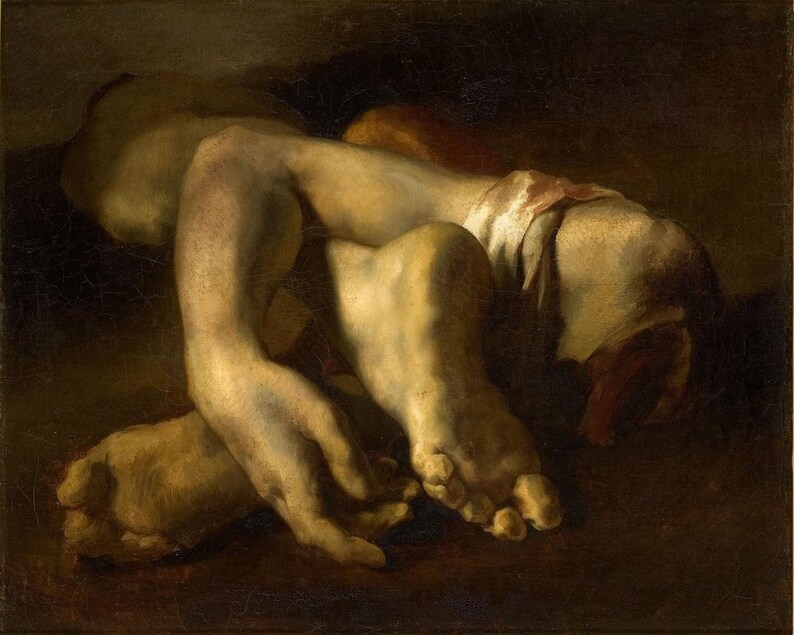 1791-1824 - Severed Limbs Canvas Gallery Wrapped Giclee Wall Art Print Theodore Gericault D5060