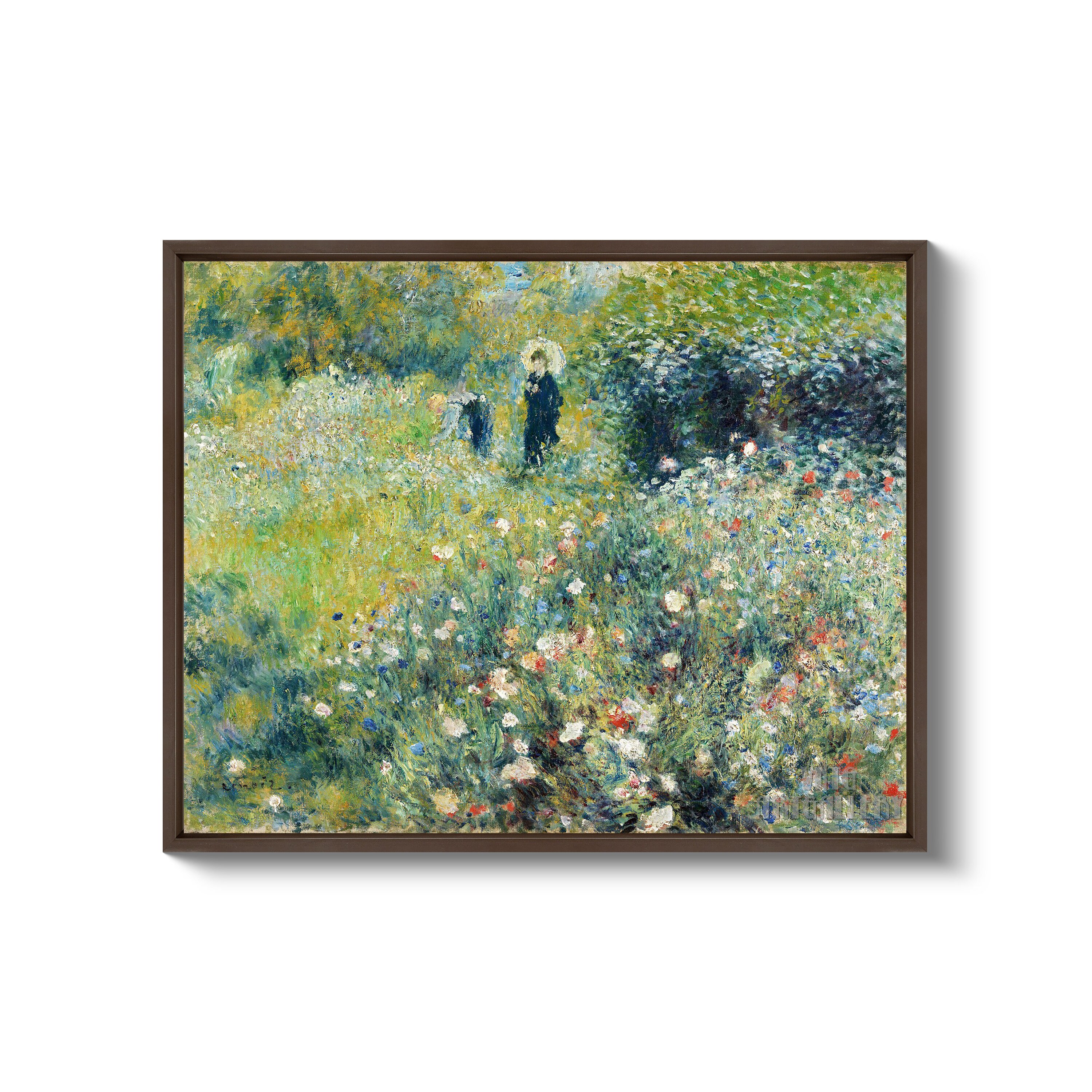 ルノワール【日傘をさすリーズ】 - 手描き 絵画（油絵複製画