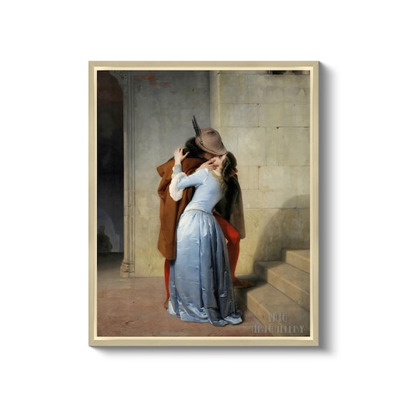 【ヴィンテージ商品】イタリア壁掛けThe Kissフランチェスコ・アイエツ絵画 上品な ヴィンテージ商品】イタリア壁掛けThe Kiss