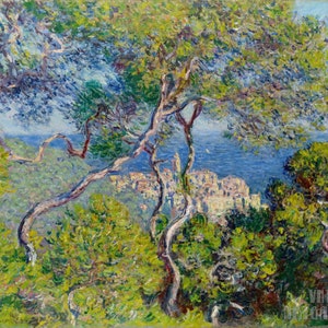 Claude Monet : Bordighera (1884) Toile tendue ou encadrée, impression d'art mural giclée remasterisée numériquement (D5060)