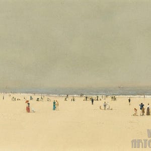 John Atkinson Grimshaw, Sabbia, mare e cielo, una fantasia estiva (1892) Stampa artistica da parete giclée su tela con cornice o avvolto in una galleria (D4060)