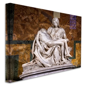 Michelangelo : Pieta 1499 Canvas Gallery Wrapped or Framed Giclee Wall Art Print D5060 1 Panel Stretched Canvas