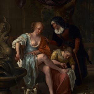 Jan Steen : Bathsheba After the Bath (1665-70) Canvas Gallery Wrapped or Framed Giclee Wall Art Print Digitally Remastered (D6045)