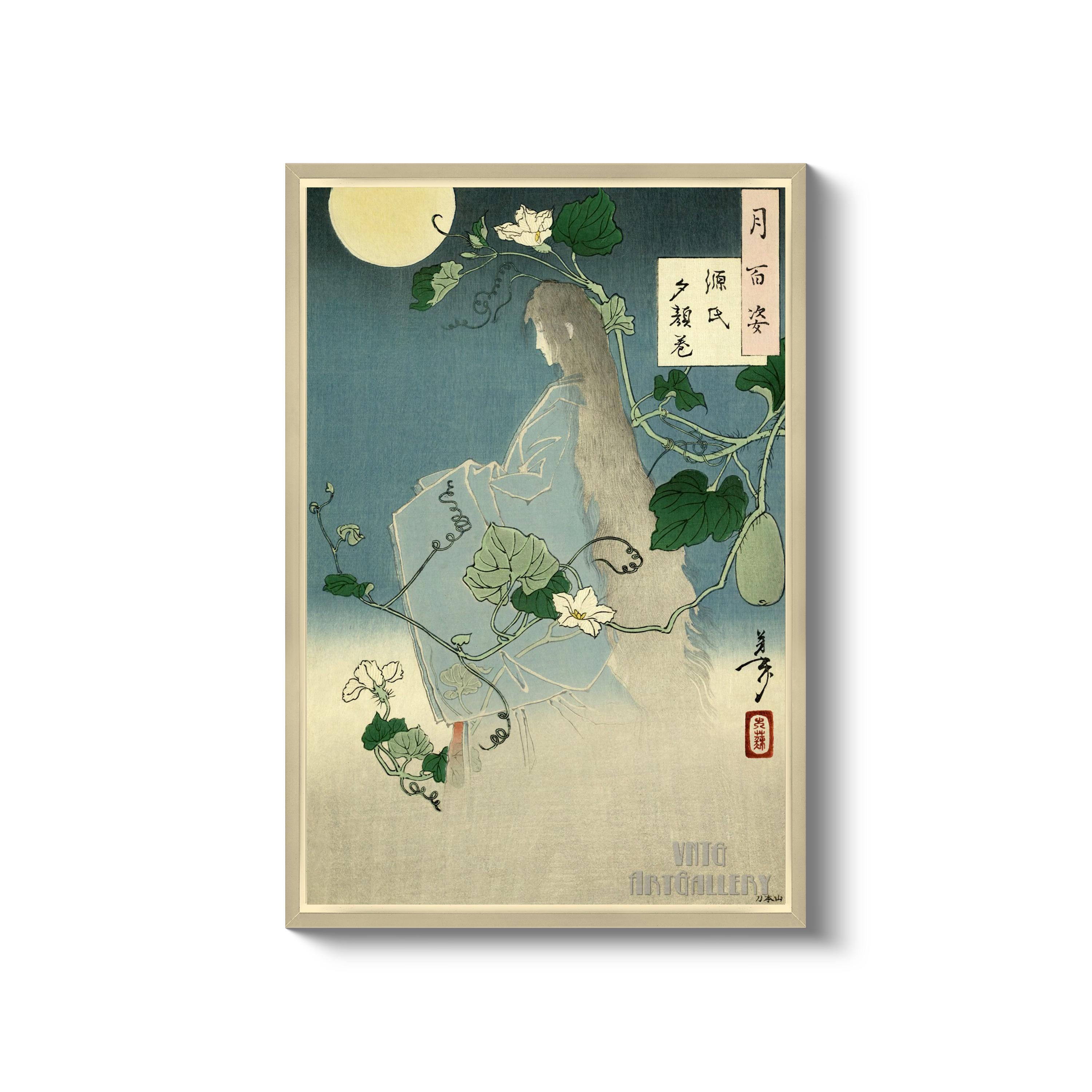 Yoshitoshi Tsukioka (1839-1892) - the Yugao Chapter From the