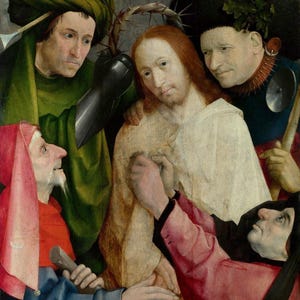 Hieronymus Bosch : Christ Mocked (The Crowning with Thorns) (1479) Canvas Gallery Wrapped or Framed Giclee Wall Art Print (D6050)