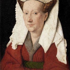 Jan van Eyck : Portrait of Margaret van Eyck (1439) Canvas Gallery Wrapped or Framed Giclee Wall Art Print Digitally Remastered (D6045)