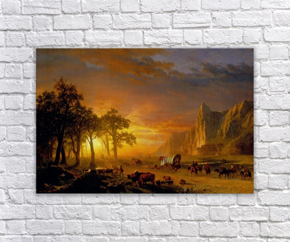 White Mountains New Hampshire 2 by Albert Bierstadt Giclee Repro on Canvas