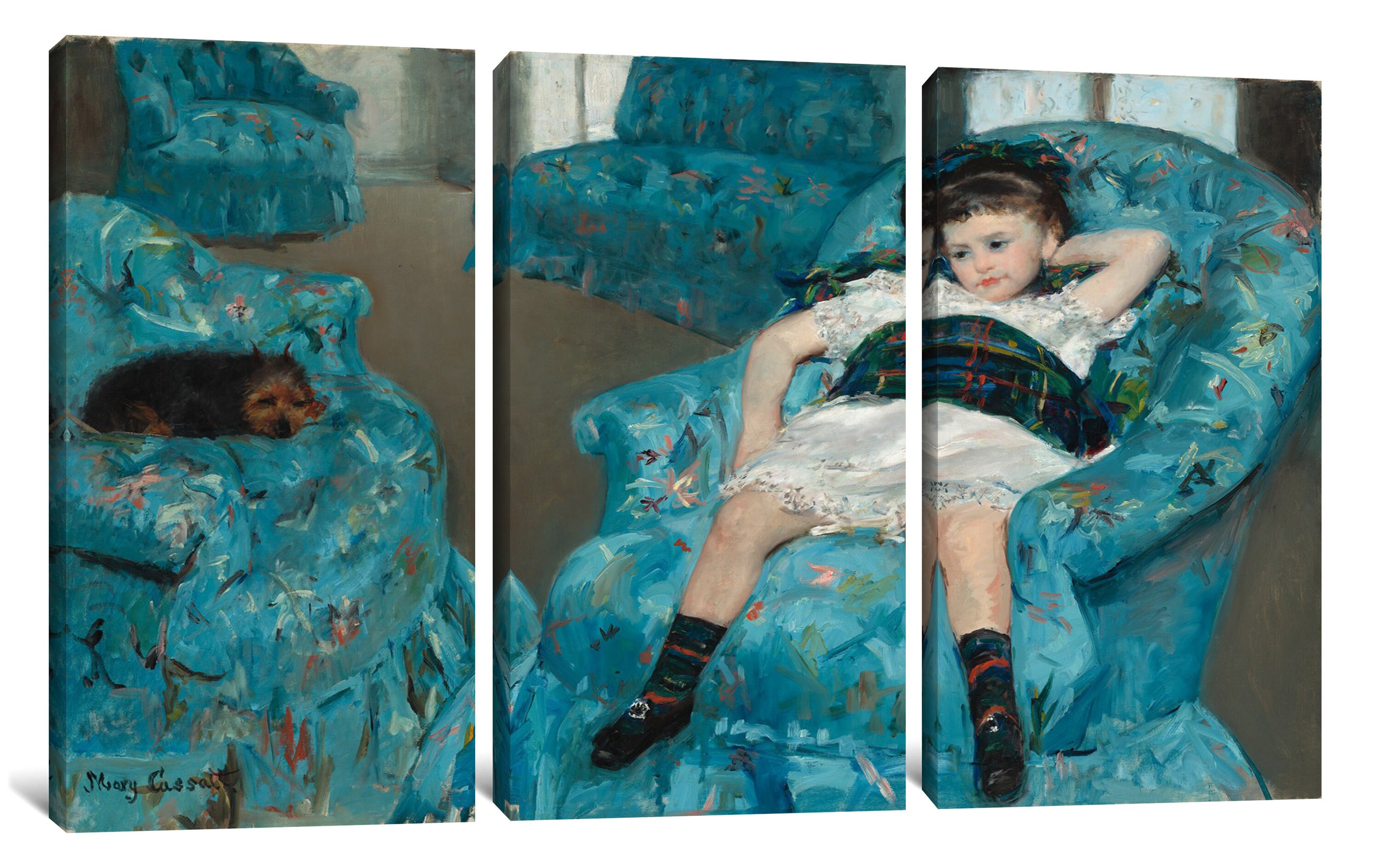 Mary Cassatt Little Girl in a Blue Armchair 1878 Canvas Etsy