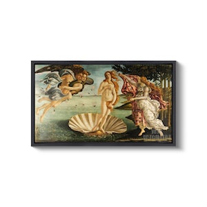 Sandro Botticelli : The Birth of Venus 1484 Canvas Gallery Wrapped or Framed Giclee Wall Art Print D3560 Black Floating Frame Canvas