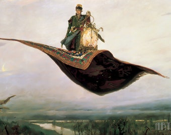 Viktor Vasnetsov : The Flying Carpet (1880) Canvas Gallery Wrapped or Framed Giclee Wall Art Print (D3560)