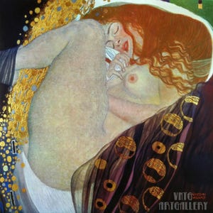 Gustav Klimt : Danae (1908)  Canvas Gallery Wrapped or Framed Giclee Wall Art Print Digitally Remastered (D50)