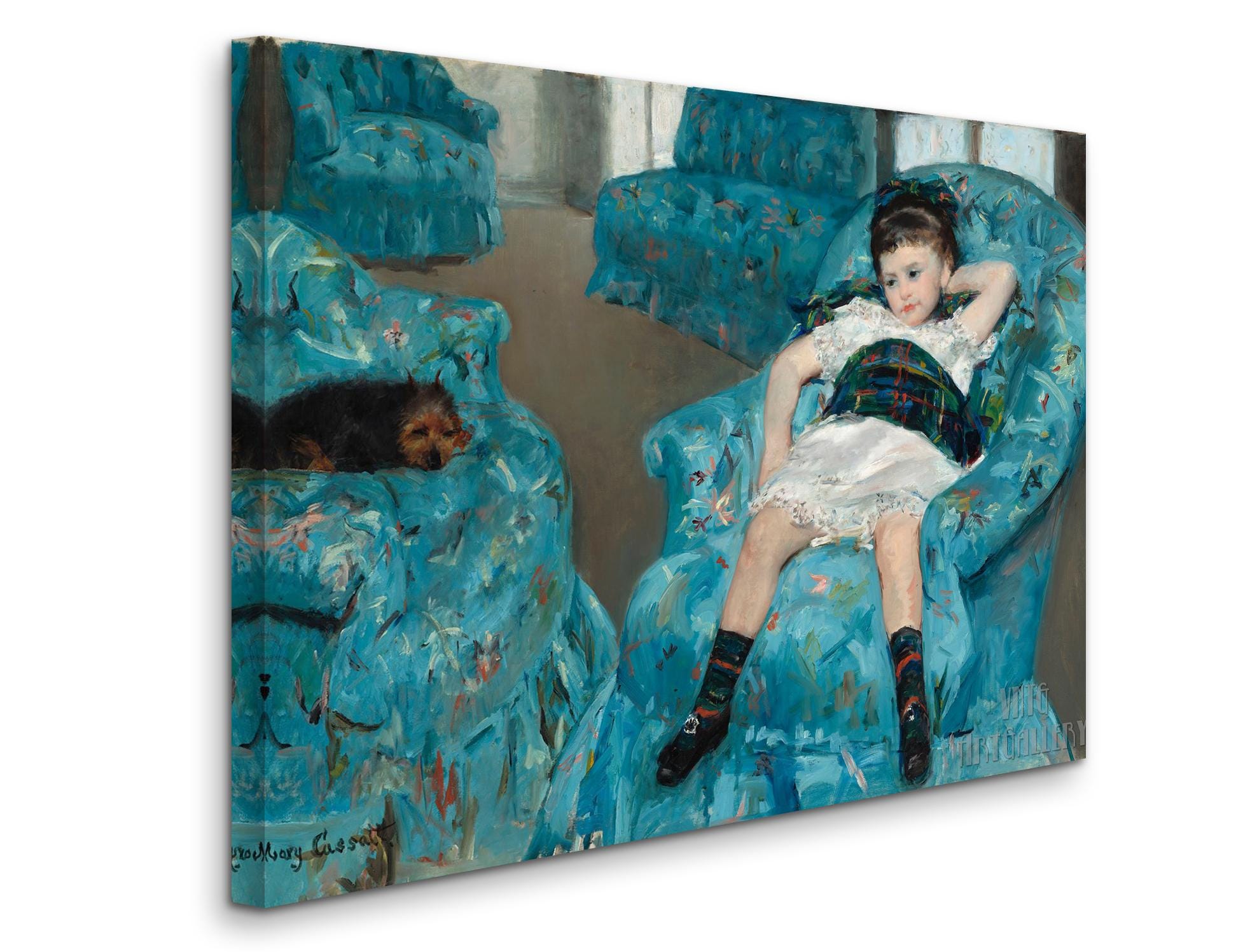 Mary Cassatt : Little Girl in a Blue Armchair (1878) Canvas Gallery ...