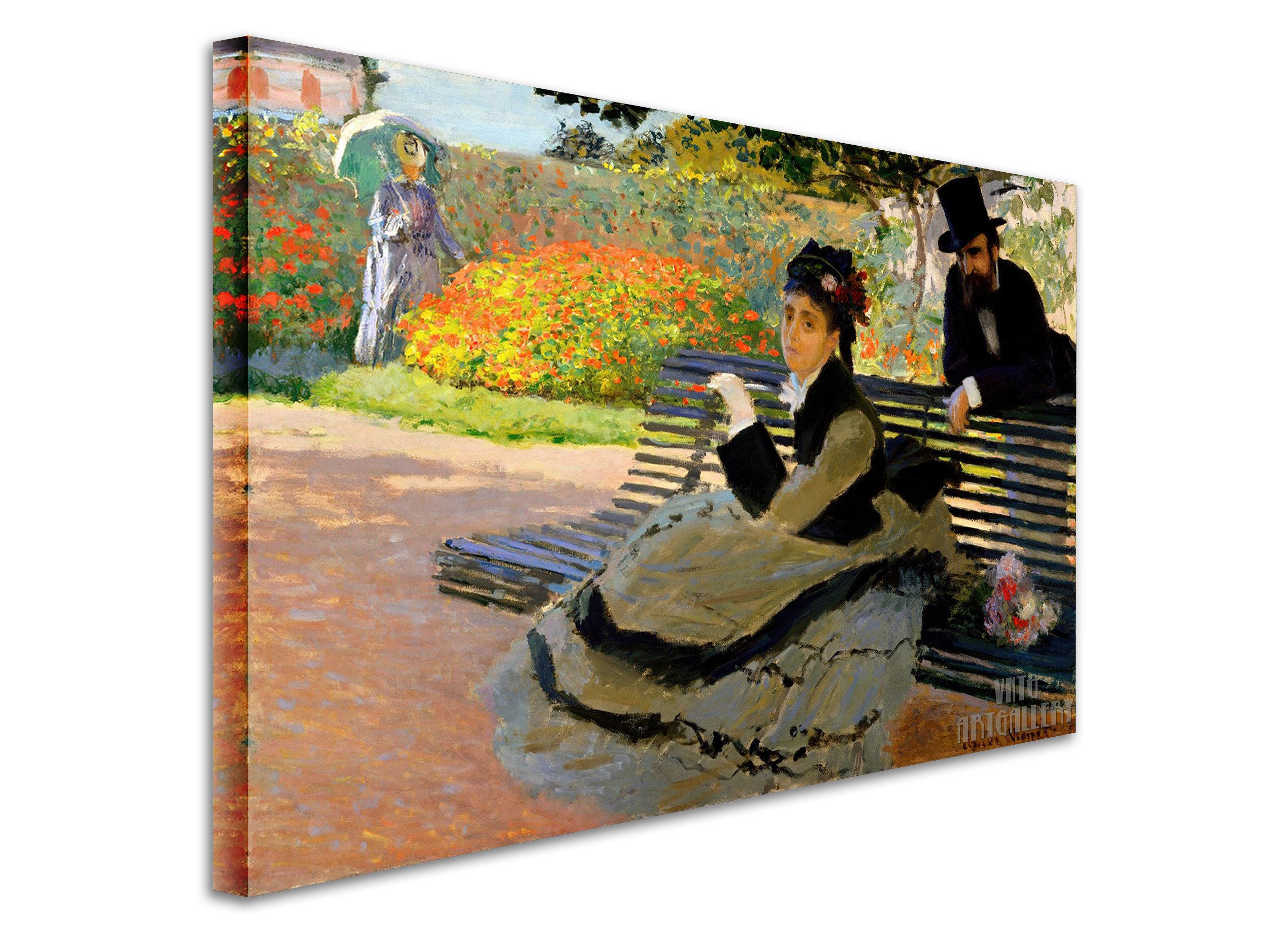 Claude Monet : Camille Monet on a Garden Bench (1873) Canvas Gallery ...