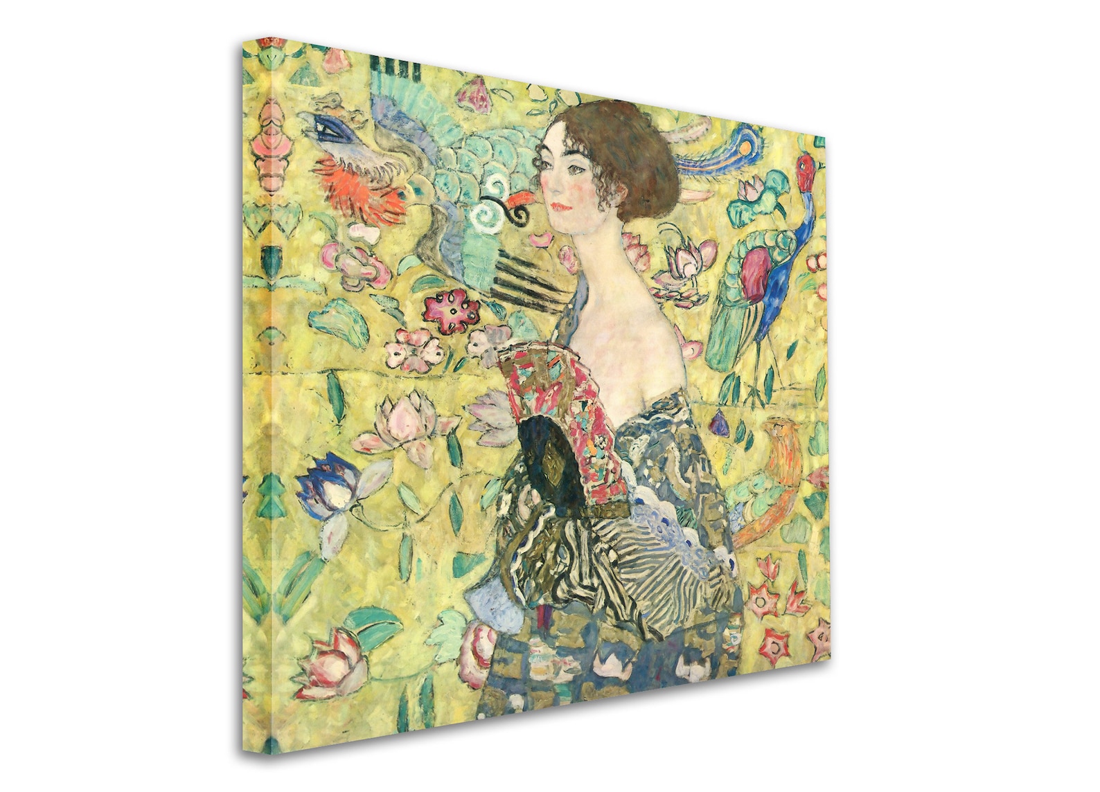 Gustav Klimt : Lady With a Fan 1918 Canvas Gallery Wrapped - Etsy