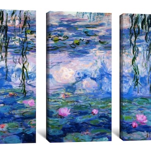 Claude Monet : Water Lilies Nympheas 1919 Canvas Gallery Wrapped or Framed Giclee Wall Art Print D5060 image 5