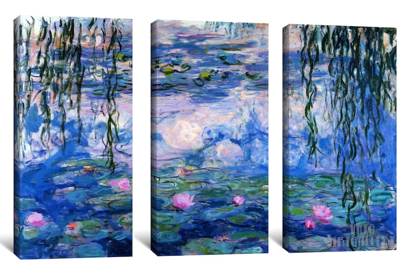 Claude Monet : Water Lilies Nympheas 1919 Canvas Gallery Wrapped or Framed Giclee Wall Art Print D5060 image 5