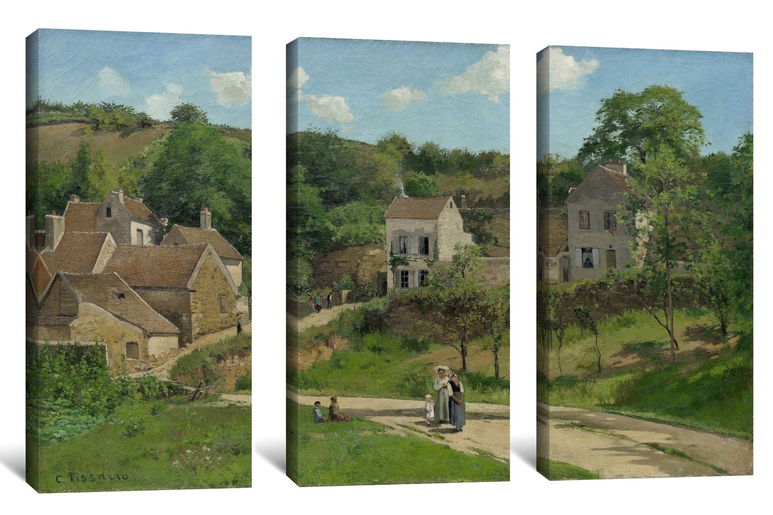 Camille Pissarro The Hermitage at Pontoise 1867 Canvas | Etsy
