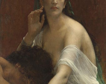 Alexandre Cabanel : Samson And Delilah (1878) Canvas Gallery Wrapped Giclee Wall Art Print Digitally Remastered (D6040)