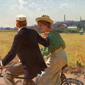 Erik Henningsen : The Morning Ride (1907) Canvas Gallery Wrapped or Framed Giclee Wall Art Print Digitally Remastered (D5060)