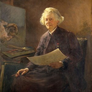 Anna Klumpke: Ritratto di Rosa Bonheur (1898) Stampa artistica su tela incorniciata o avvolta in una galleria, giclée, rimasterizzata digitalmente (D6050)
