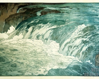 Yoshida Hiroshi : Rapids 1910 Canvas Gallery Wrapped or Framed ...