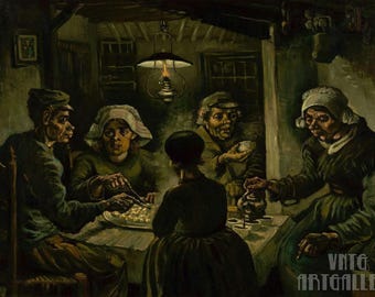 ヴィンセント・ヴァン・ゴッホ「ジャガイモを食べる人々」キャンバス