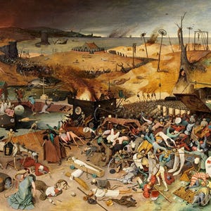 Pieter Bruegel the Elder : The Triumph of Death (1562) Canvas Gallery Wrapped or Framed Giclee Wall Art Print Digitally Remastered (D4060)
