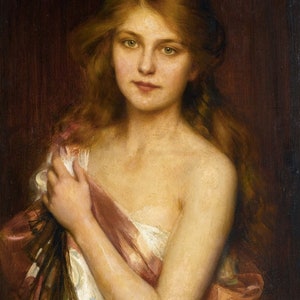 Albert Lynch: Una joven belleza (c1890) Impresión de arte de pared en lienzo envuelto en galería remasterizada digitalmente (D6040)