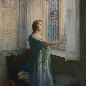William Ladd Taylor : Awaiting his Return (1899) Canvas Gallery Wrapped or Framed Giclee Wall Art Print Digitally Remastered (D6050)