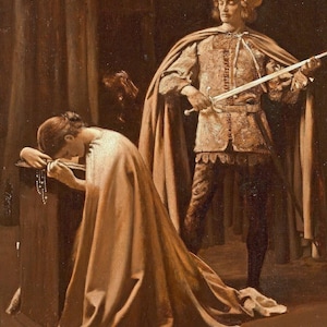 Edward Robert Hugos: Twixt Hope and Fear (1897) Leinwand Galerie gerahmt Giclee Wandkunst Druck digital remastered (D6045)