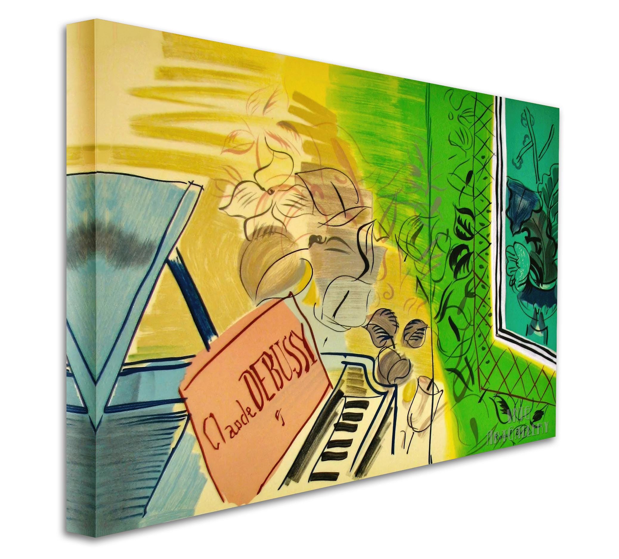 Raoul Dufy : Homage to Claude Debussy Canvas Gallery Wrapped
